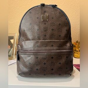 MCM LARGE BROWN VISETOS BACKPACK